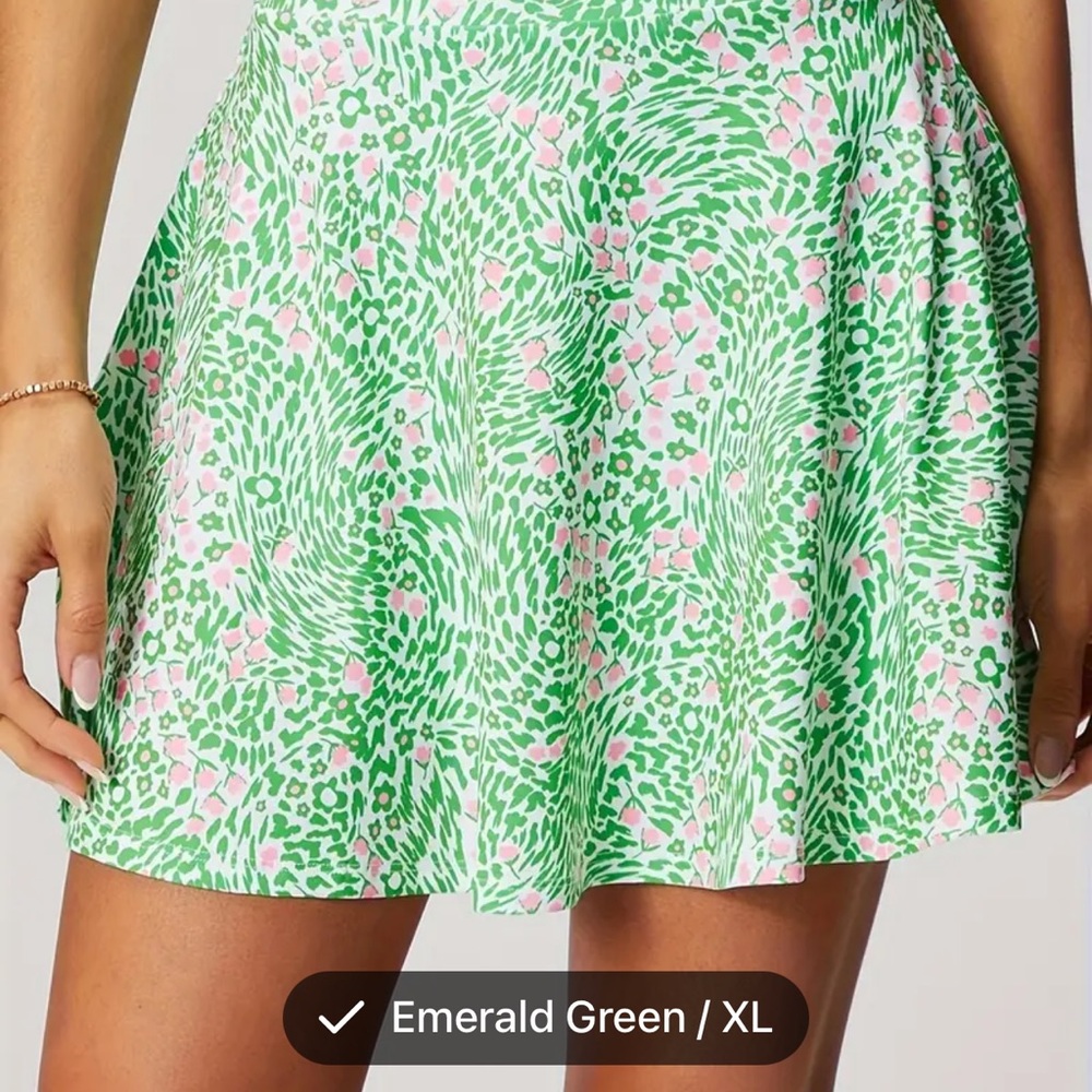 Floral Green Skirt